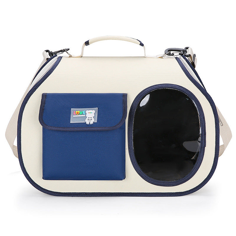 Navy Blue Pet Carrier Backpack – Breathable, Airline Approved, for Small Cats & Dogs