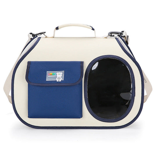 Navy Blue Pet Carrier Backpack – Breathable, Airline Approved, for Small Cats & Dogs